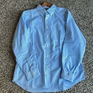 Náutica Blue Stripes Oxford Shirt Size L